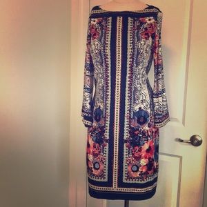 Ladies multi print dress